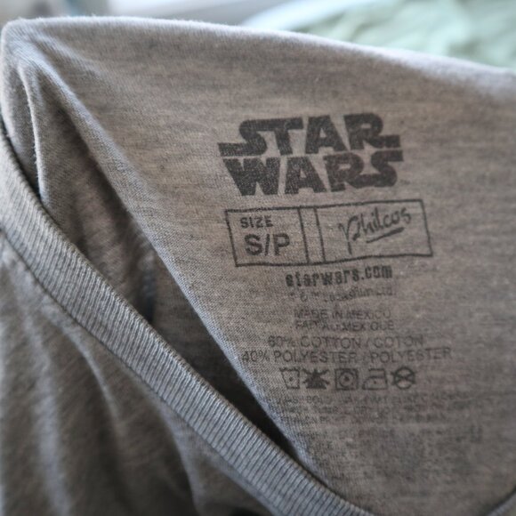 Star Wars vintage-style T-shirt, grey, S - sci-fi droids R2D2 C3P0 - Picture 4 of 4